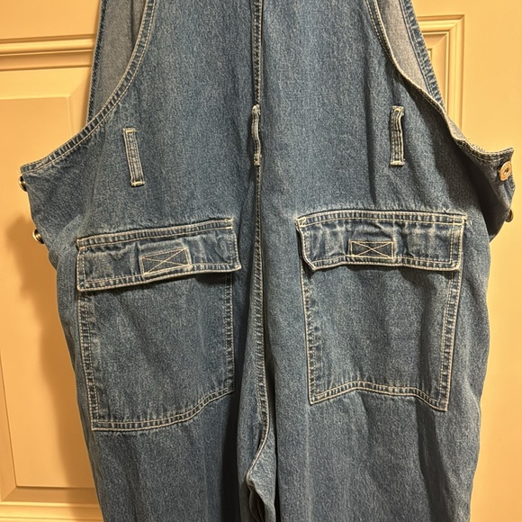 2/$15 VTG Jordache L/11-13 100% Cotton Womens Overalls, back Velcro poc - Picture 2 of 9